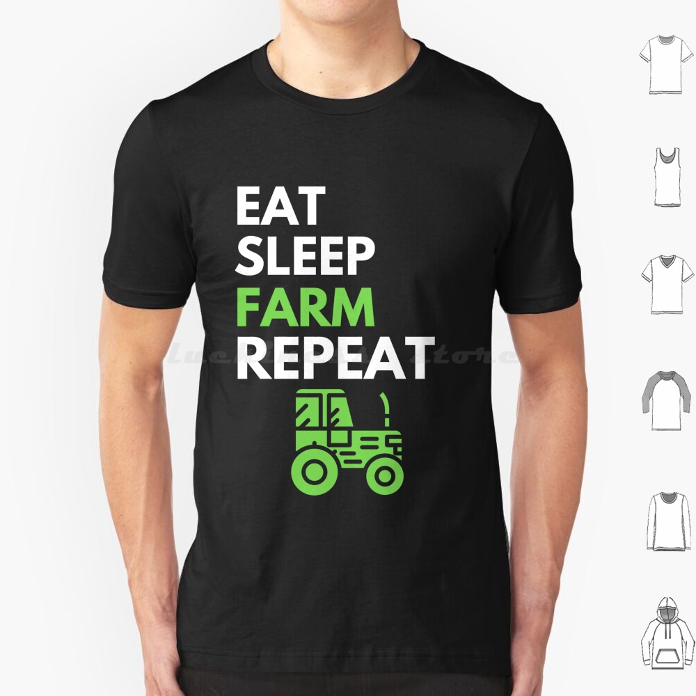 Farming Farmer - Koszulka Eat Sleep Farm Repeat Męska