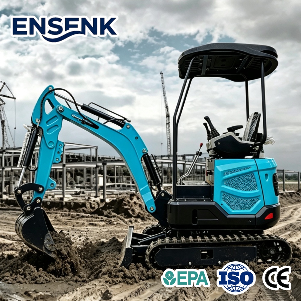 Minikoparka diesla 1,7 tony z  – Farming Agriculture Tools recenzja i cena